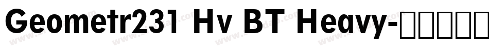 Geometr231 Hv BT Heavy字体转换